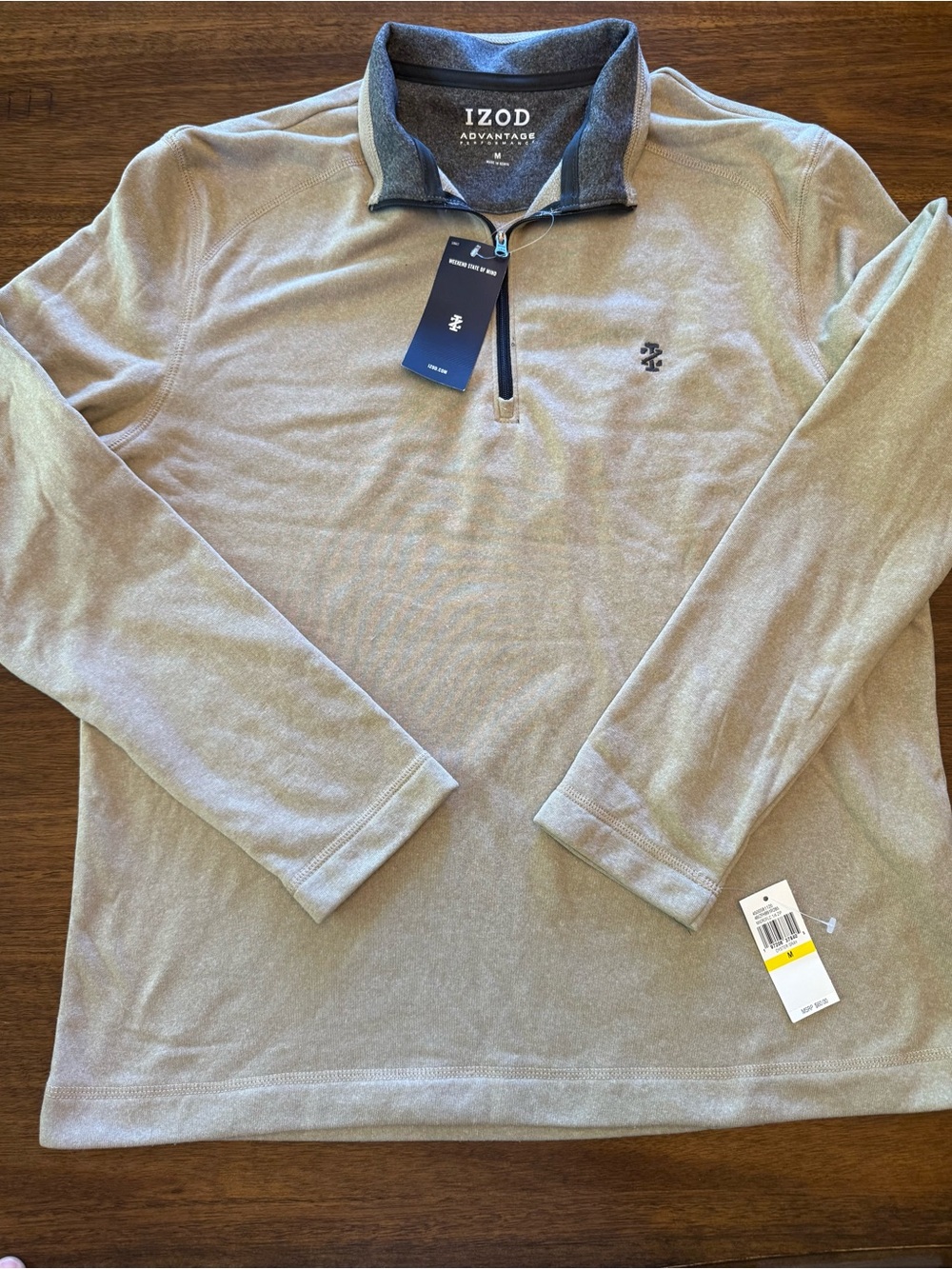 NEW Izor Advantage Performance Quarter Zip Pullover Size M